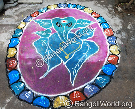 Ganapathy Rangoli